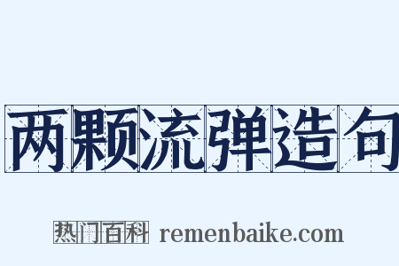 两颗流弹造句是什么意思的图片